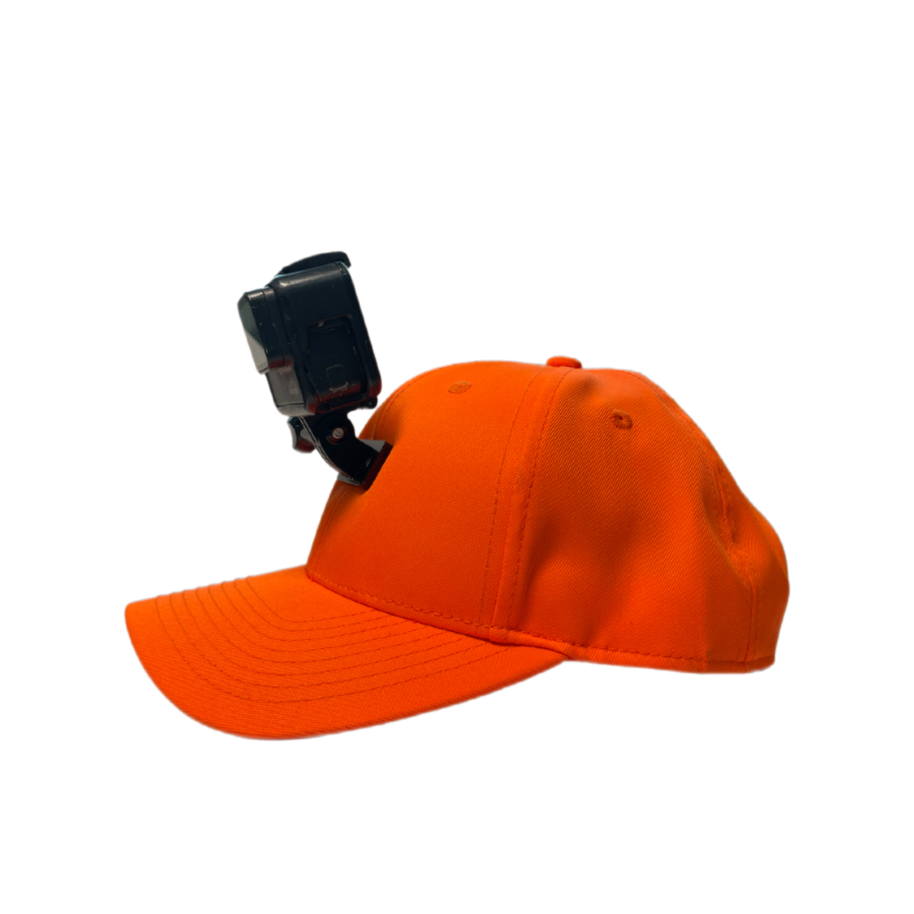 #ActionHatCustom: Hunter Orange Curved Bill