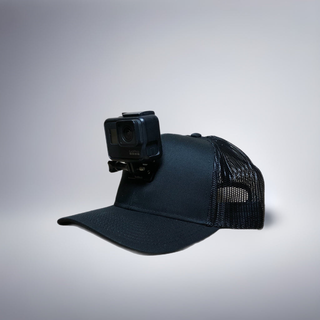 #ActionHatCustom: Black Mesh Curved Bill