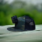 #ActionHatCustom: 7-Panel Camo Mesh Flat Bill