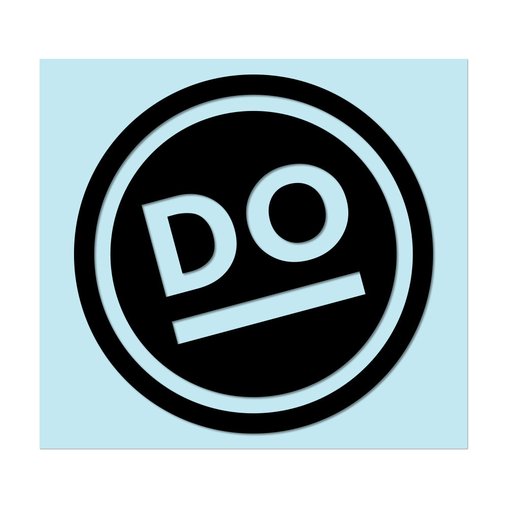 DO DO FACE - 3.5" Black Decal - Hat Mount for GoPro