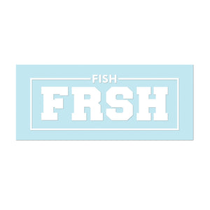 #FishFRSH - 11" White Decal - Hat Mount for GoPro
