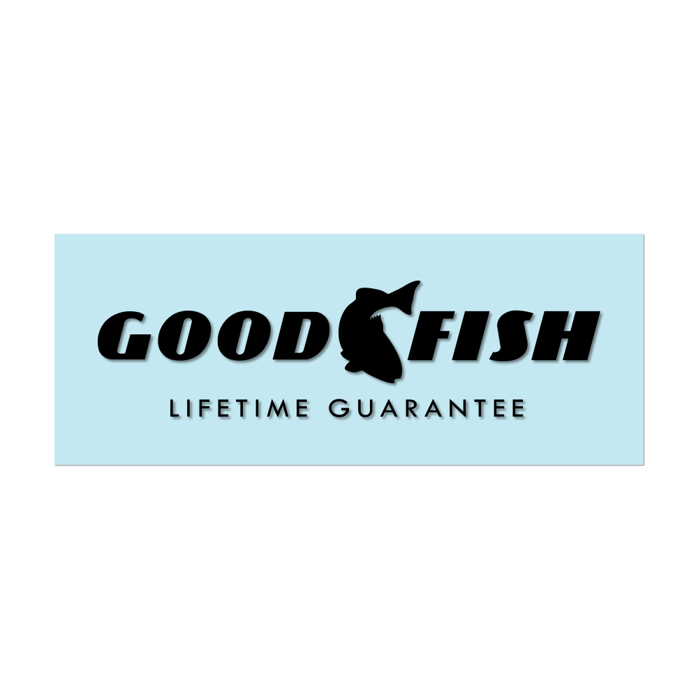 #GOODFISH - 6" Black Decal - Hat Mount for GoPro