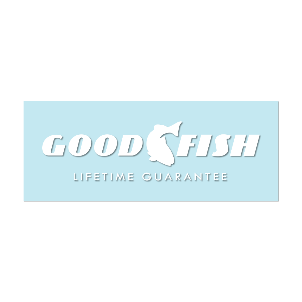 #GOODFISH - 6" White Decal - Hat Mount for GoPro