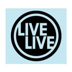 LIVELIVE LOGO - 3.5" Black Decal - Hat Mount for GoPro