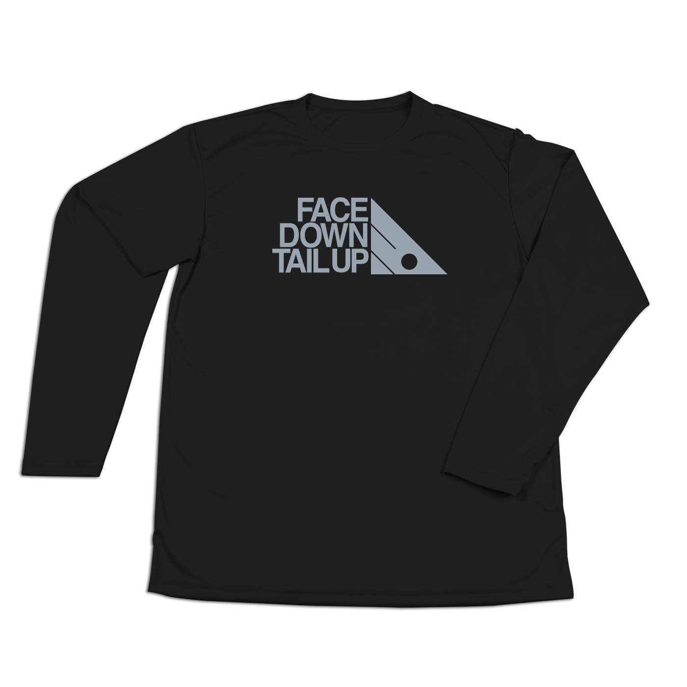#FACEDOWNTAILUP Performance Long Sleeve Shirt - Gray Print