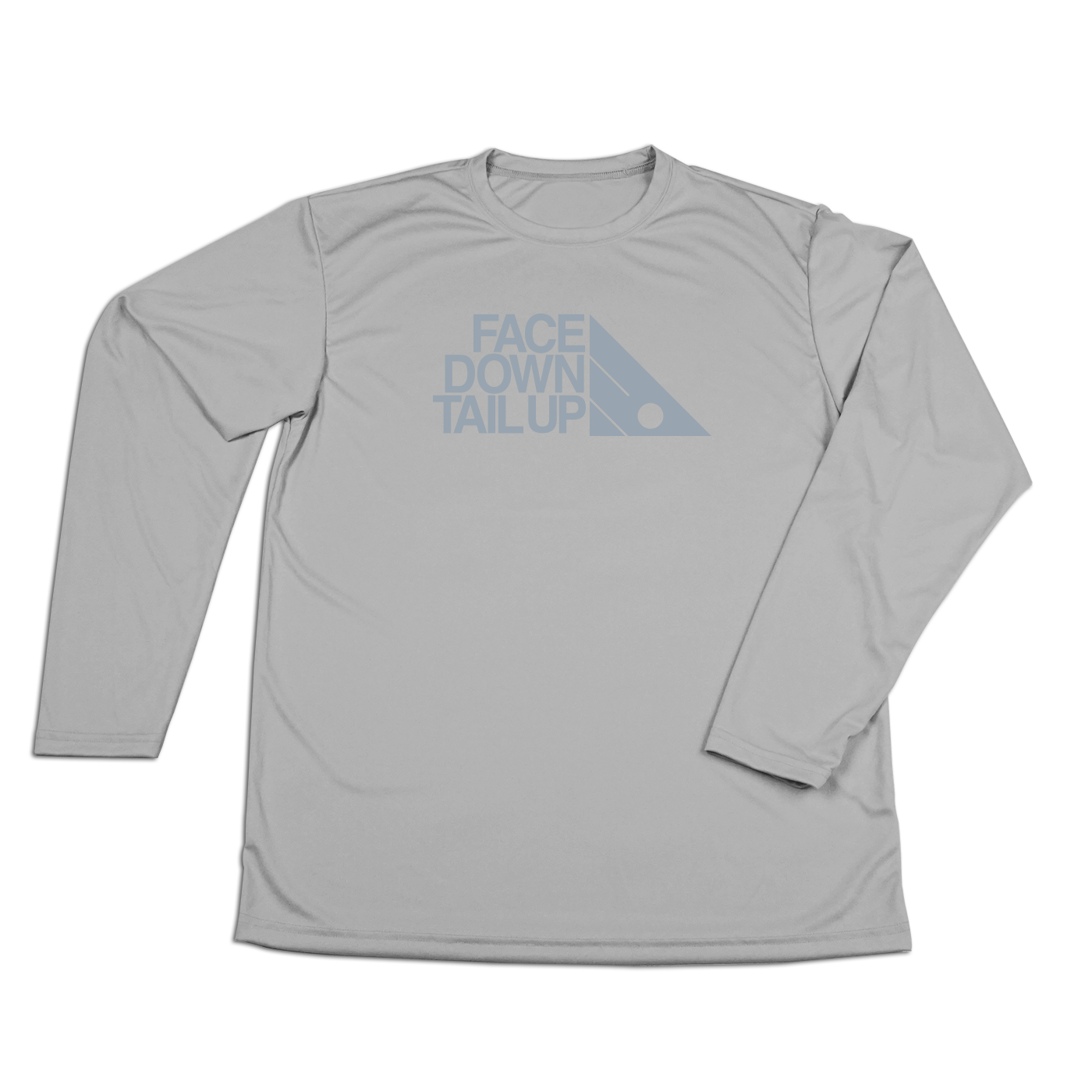#FACEDOWNTAILUP Performance Long Sleeve Shirt - Gray Print