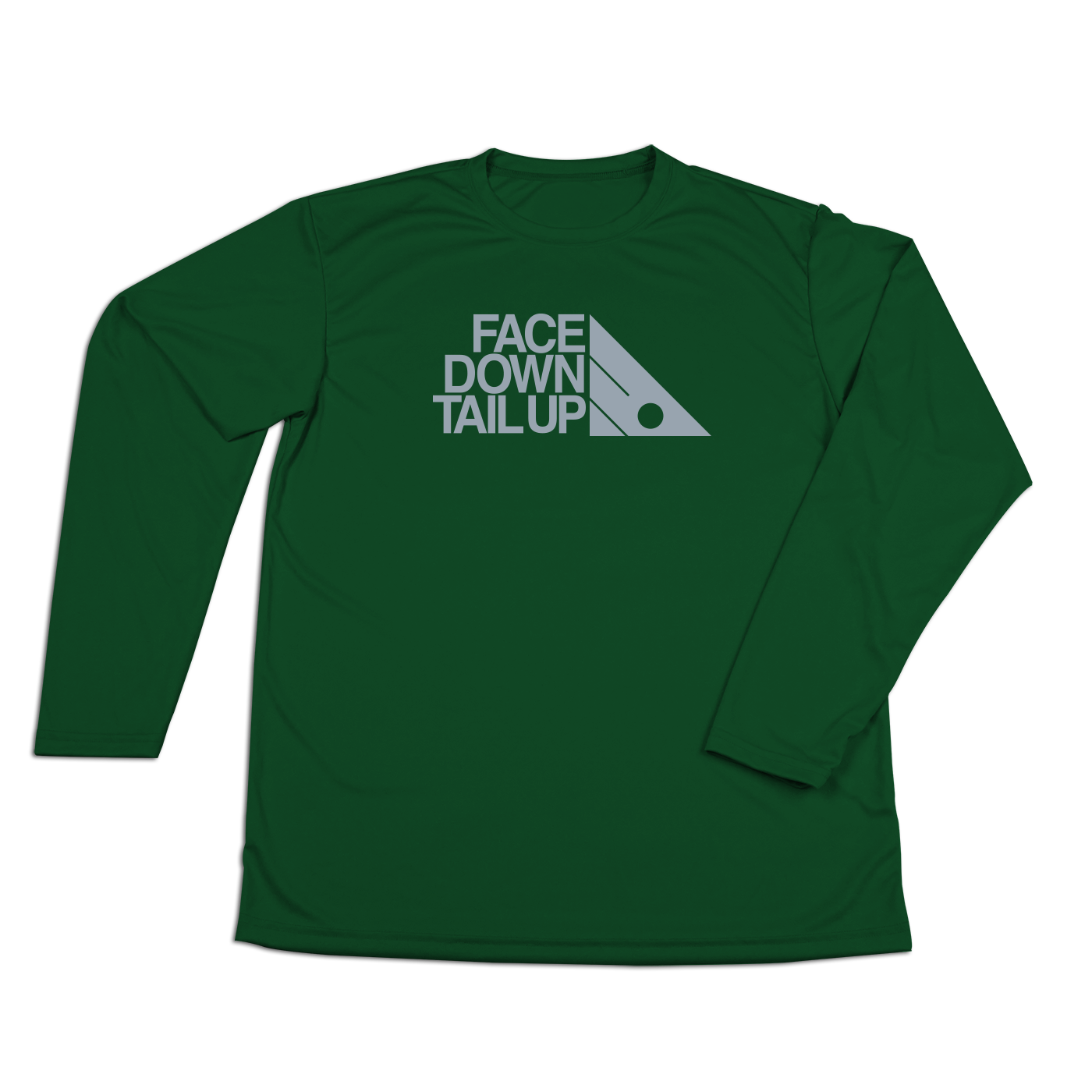 #FACEDOWNTAILUP Performance Long Sleeve Shirt - Gray Print