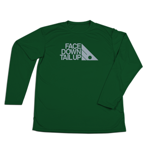 #FACEDOWNTAILUP Performance Long Sleeve Shirt - Gray Print
