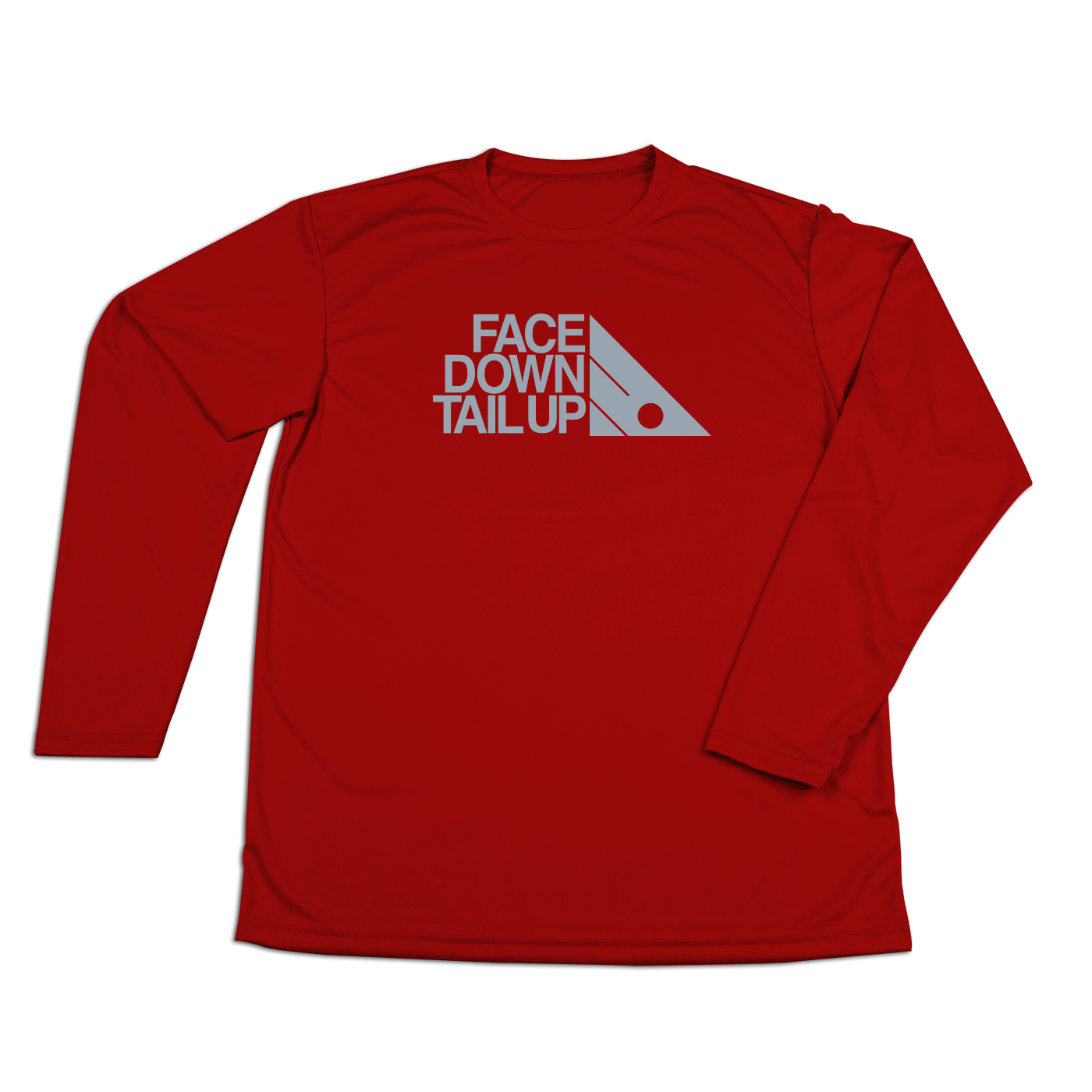 #FACEDOWNTAILUP Performance Long Sleeve Shirt - Gray Print
