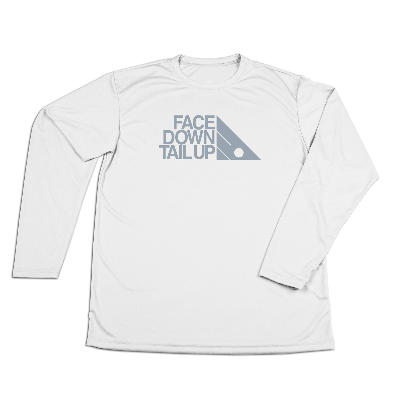 #FACEDOWNTAILUP Performance Long Sleeve Shirt - Gray Print