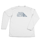 #FACEDOWNTAILUP Performance Long Sleeve Shirt - Gray Print