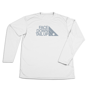 #FACEDOWNTAILUP Performance Long Sleeve Shirt - Gray Print