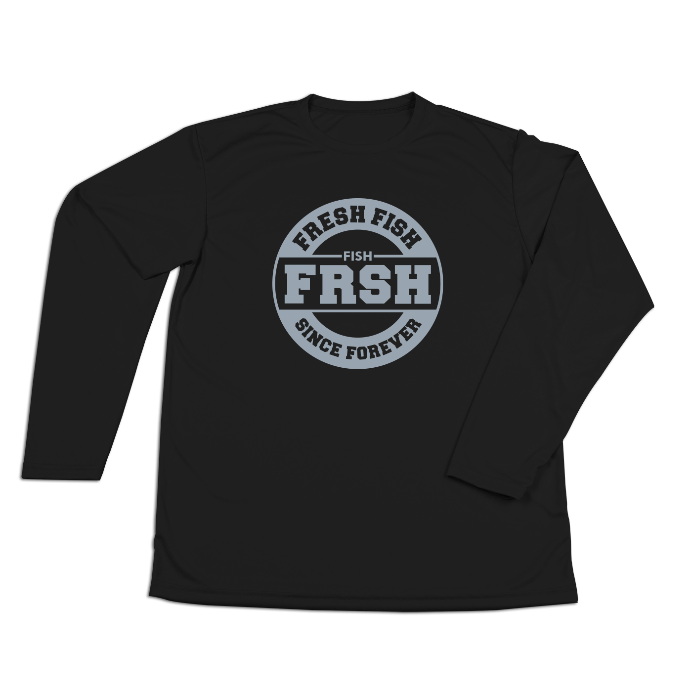 #FRESHFISH Performance Long Sleeve Shirt - Gray Print