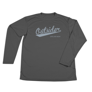 #OUTSIDER Performance Long Sleeve Shirt - Gray Print