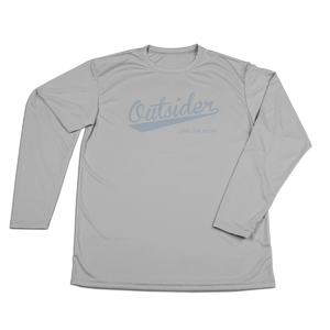 #OUTSIDER Performance Long Sleeve Shirt - Gray Print