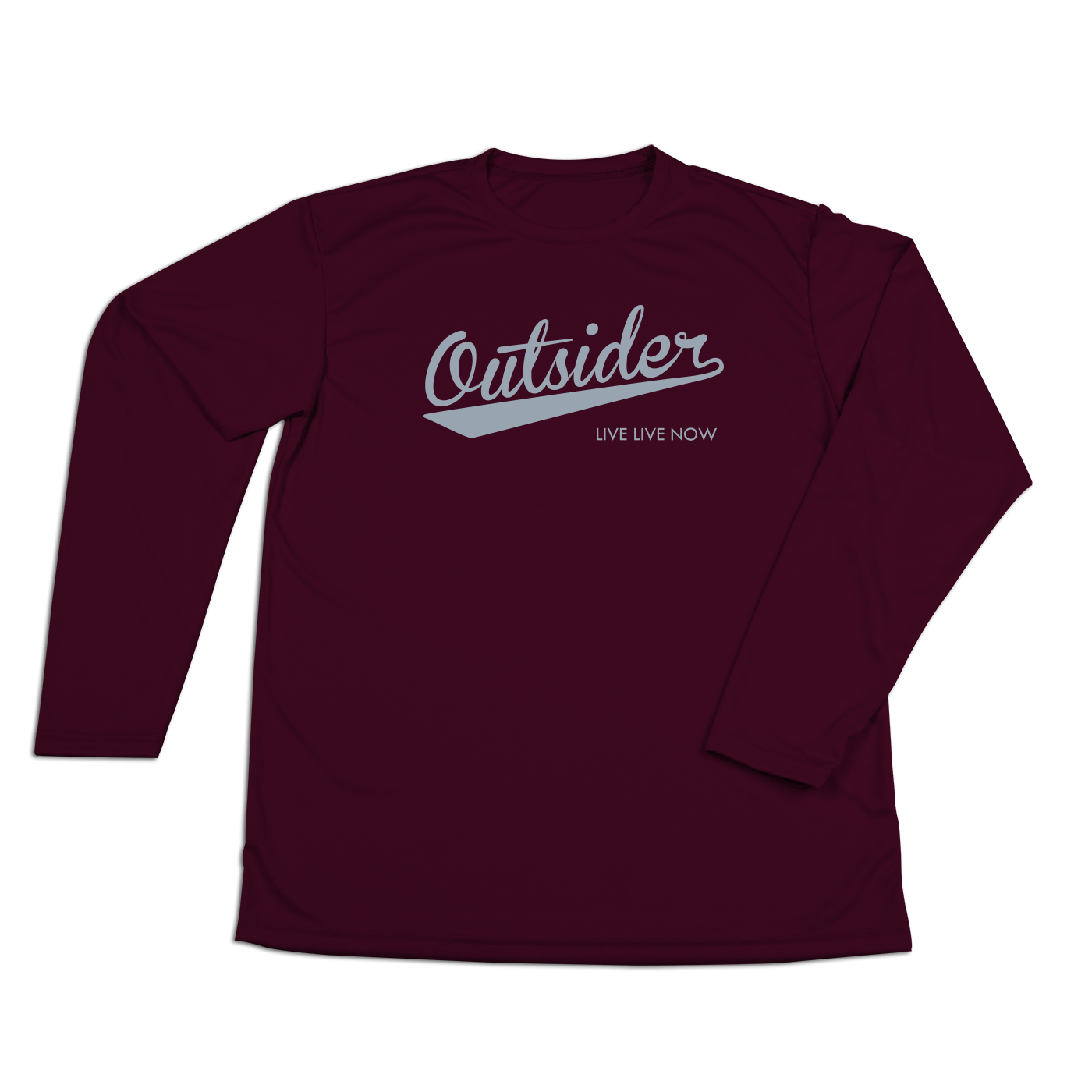 #OUTSIDER Performance Long Sleeve Shirt - Gray Print