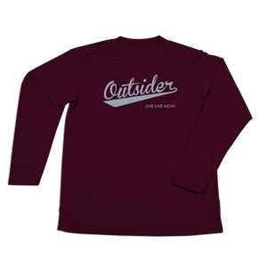 #OUTSIDER Performance Long Sleeve Shirt - Gray Print