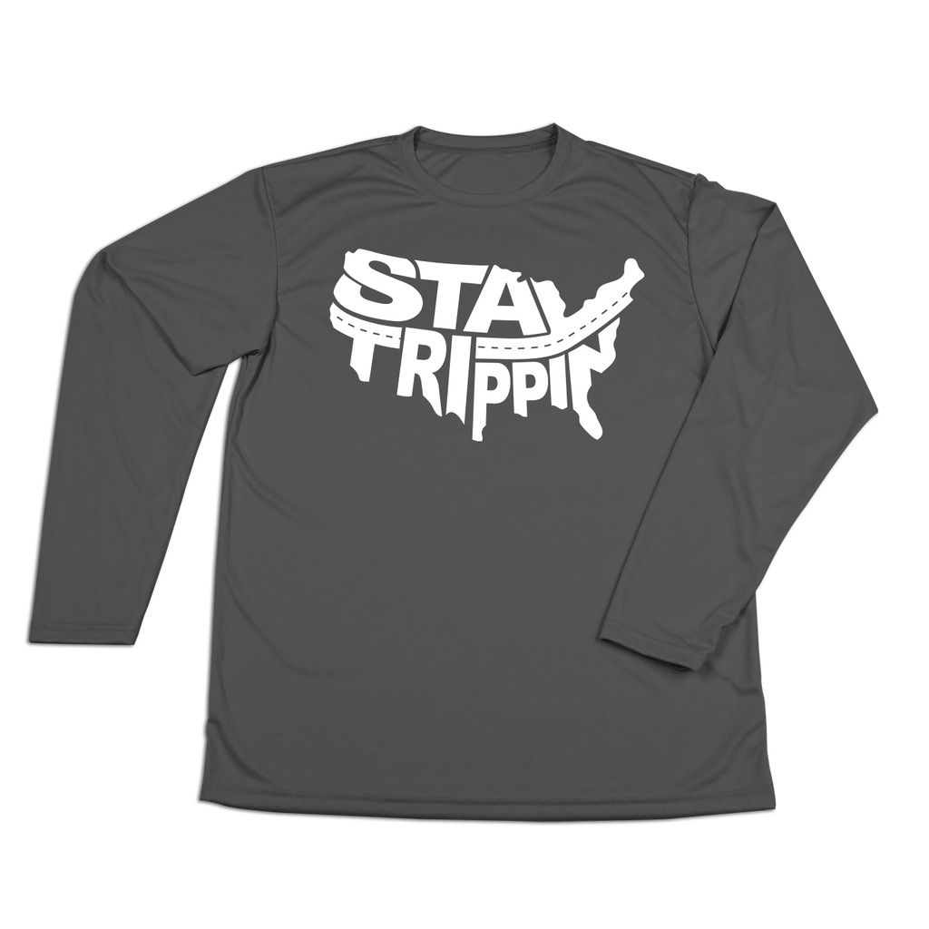 #STAYTRIPPIN USA Performance Long Sleeve Shirt - Hat Mount for GoPro