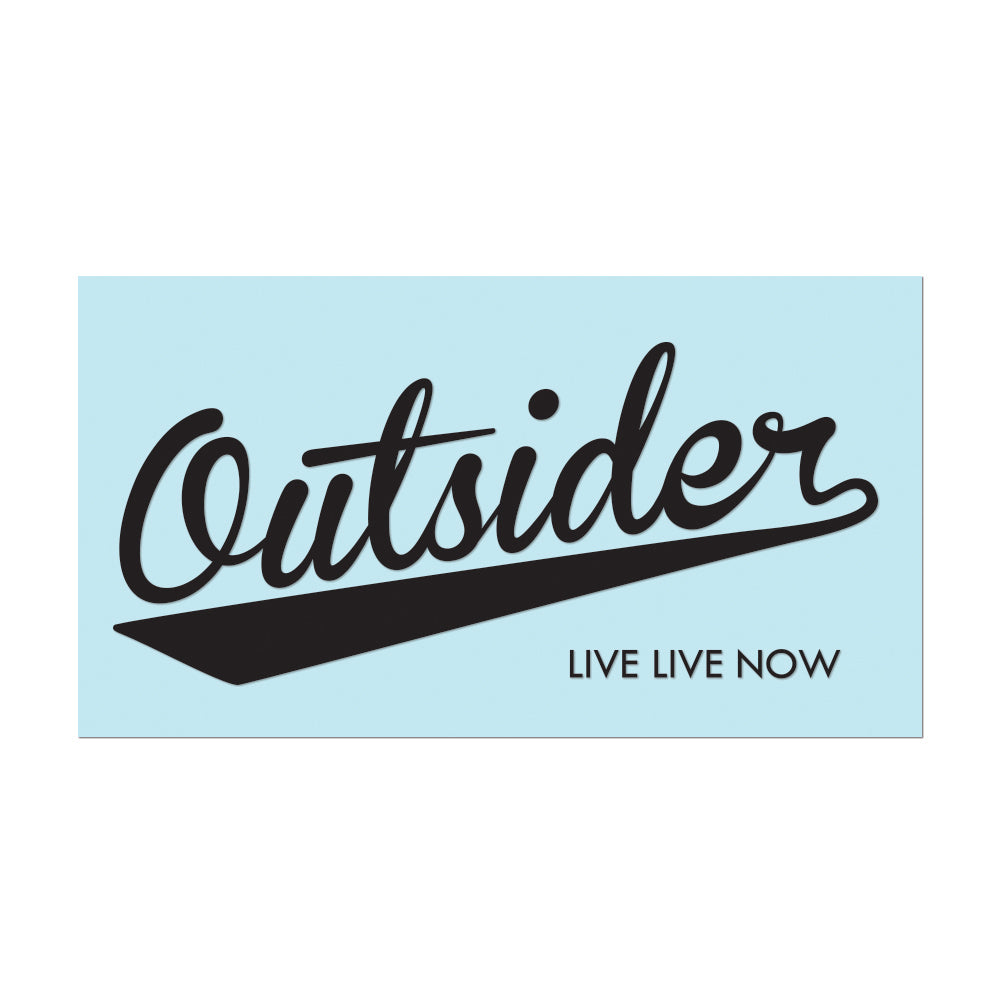 #OUTSIDER - 11" Black Decal - Hat Mount for GoPro