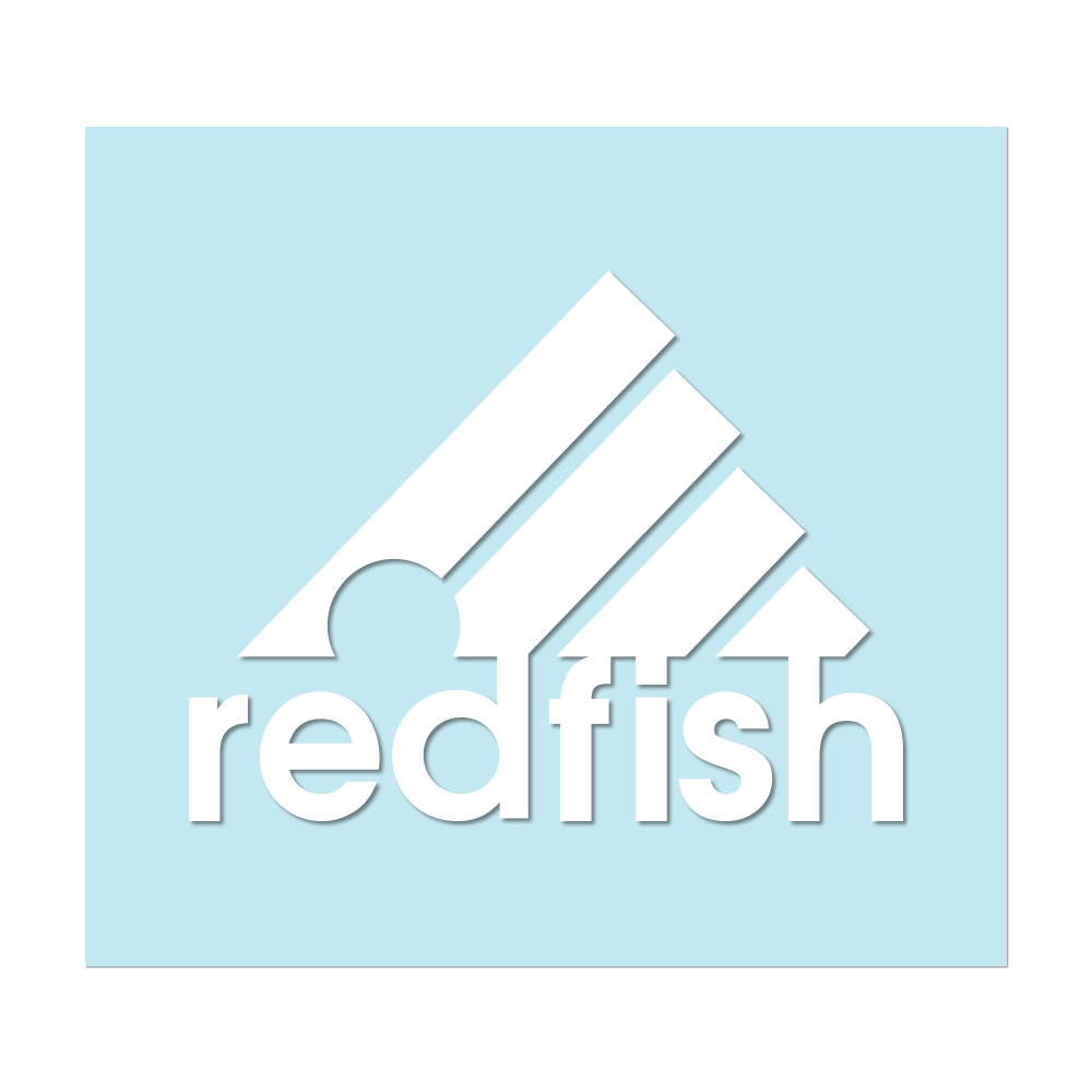 #REDFISH - 6" White Decal - Hat Mount for GoPro