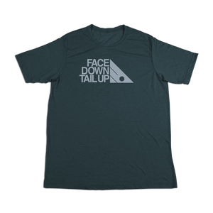 #FACEDOWNTAILUP Soft Short Sleeve Shirt - Gray Print