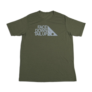 #FACEDOWNTAILUP Soft Short Sleeve Shirt - Gray Print
