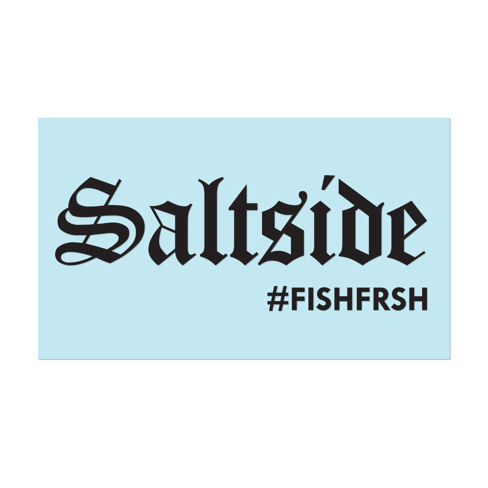 #SALTSIDE - 11" Black Decal - Hat Mount for GoPro