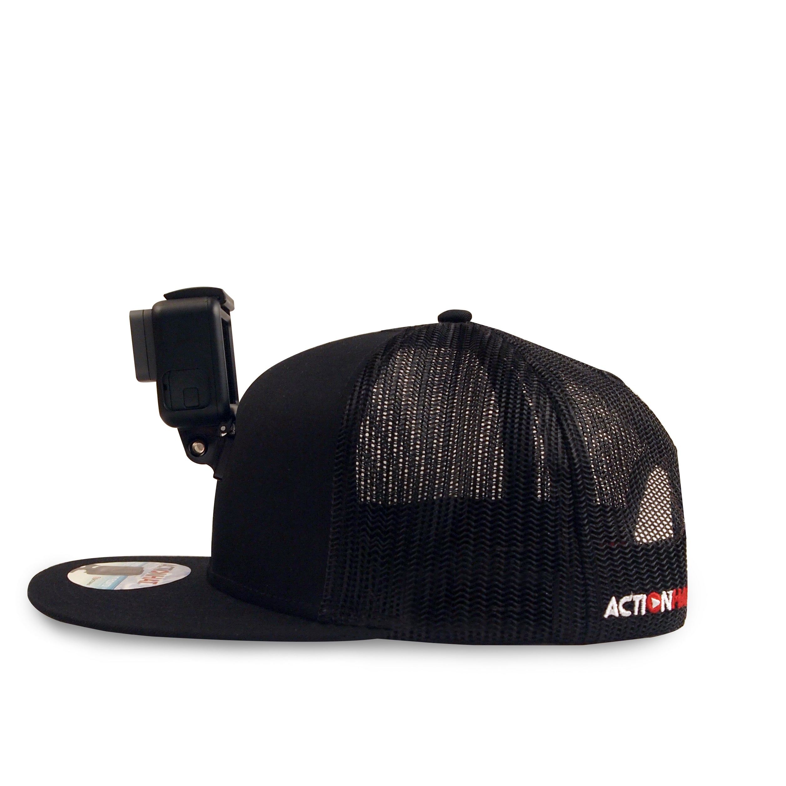 ActionHat Mesh: Gray Curve Bill - Hat Mount for GoPro