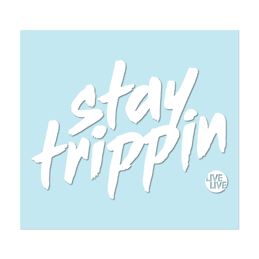 #STAYTRIPPIN TAG - 6" White Decal - Hat Mount for GoPro