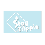 #STAYTRIPPIN SIGN - 6" White Decal - Hat Mount for GoPro