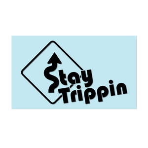 #STAYTRIPPIN SIGN - 6" Black Decal - Hat Mount for GoPro