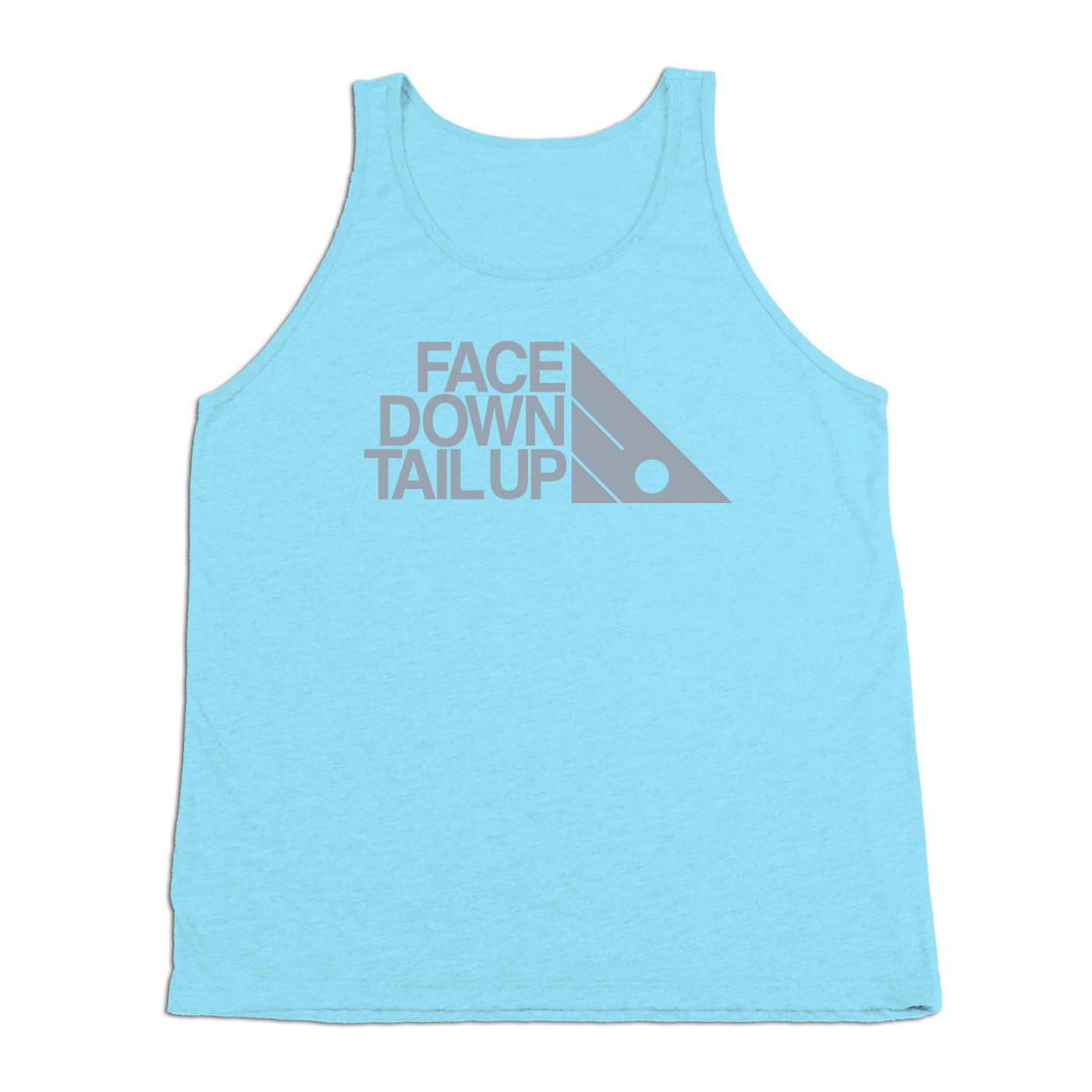 #FACEDOWNTAILUP TriBlend Tank Top - Gray Print