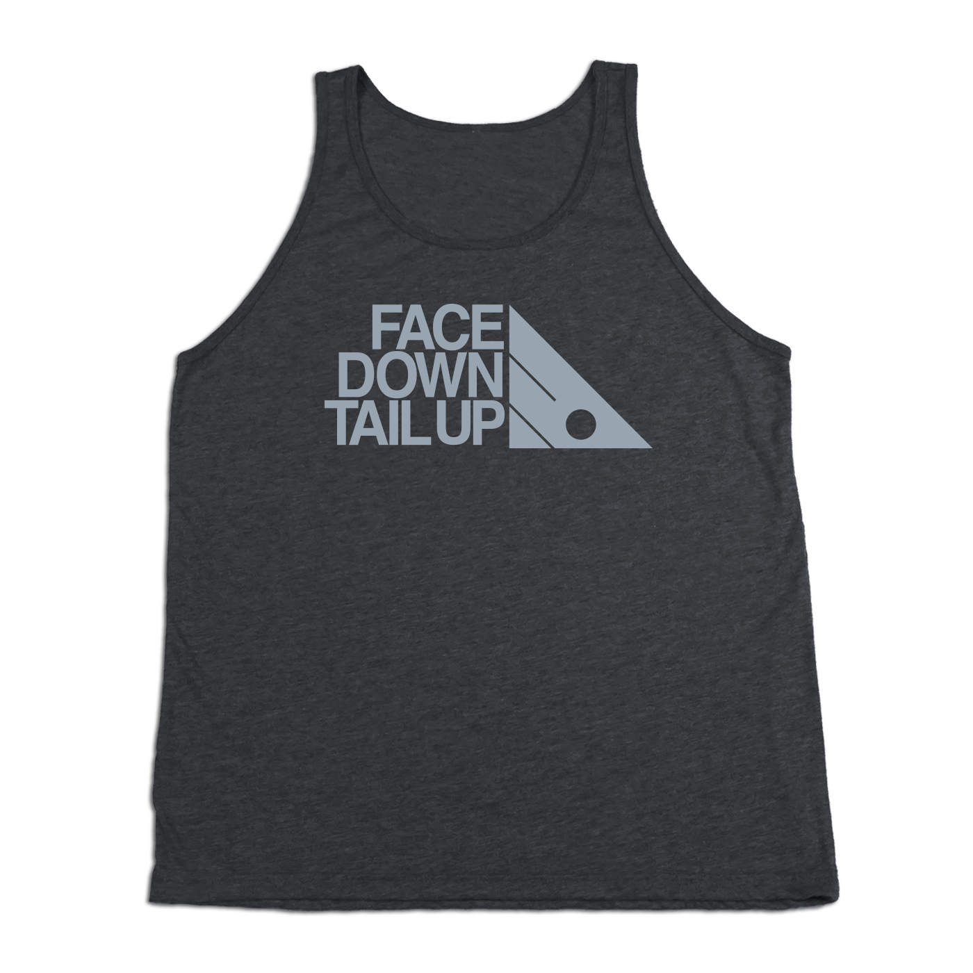 #FACEDOWNTAILUP TriBlend Tank Top - Gray Print