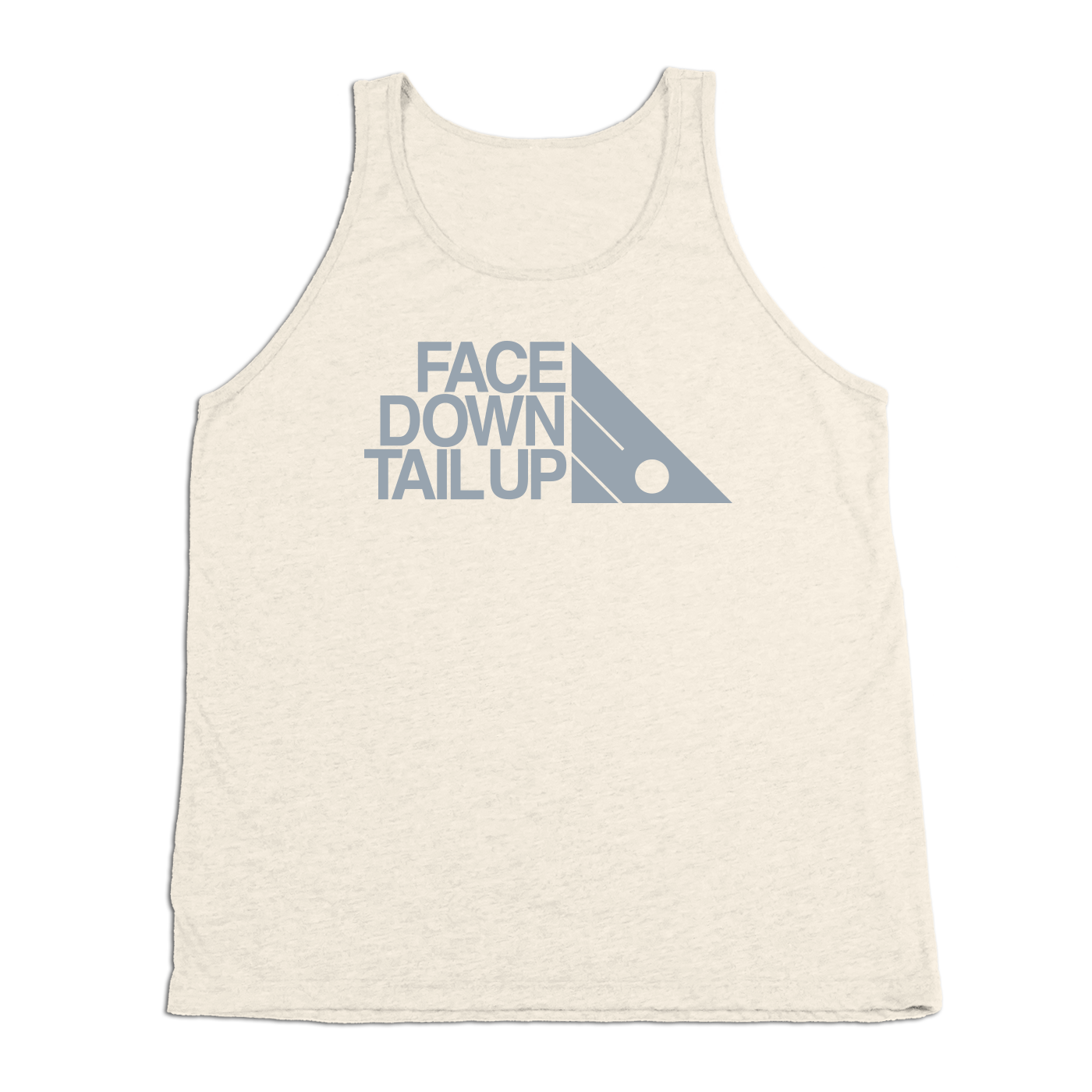 #FACEDOWNTAILUP TriBlend Tank Top - Gray Print