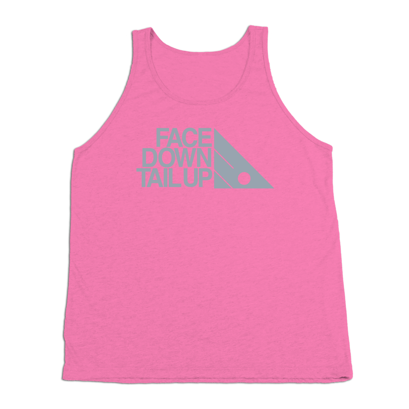 #FACEDOWNTAILUP TriBlend Tank Top - Gray Print