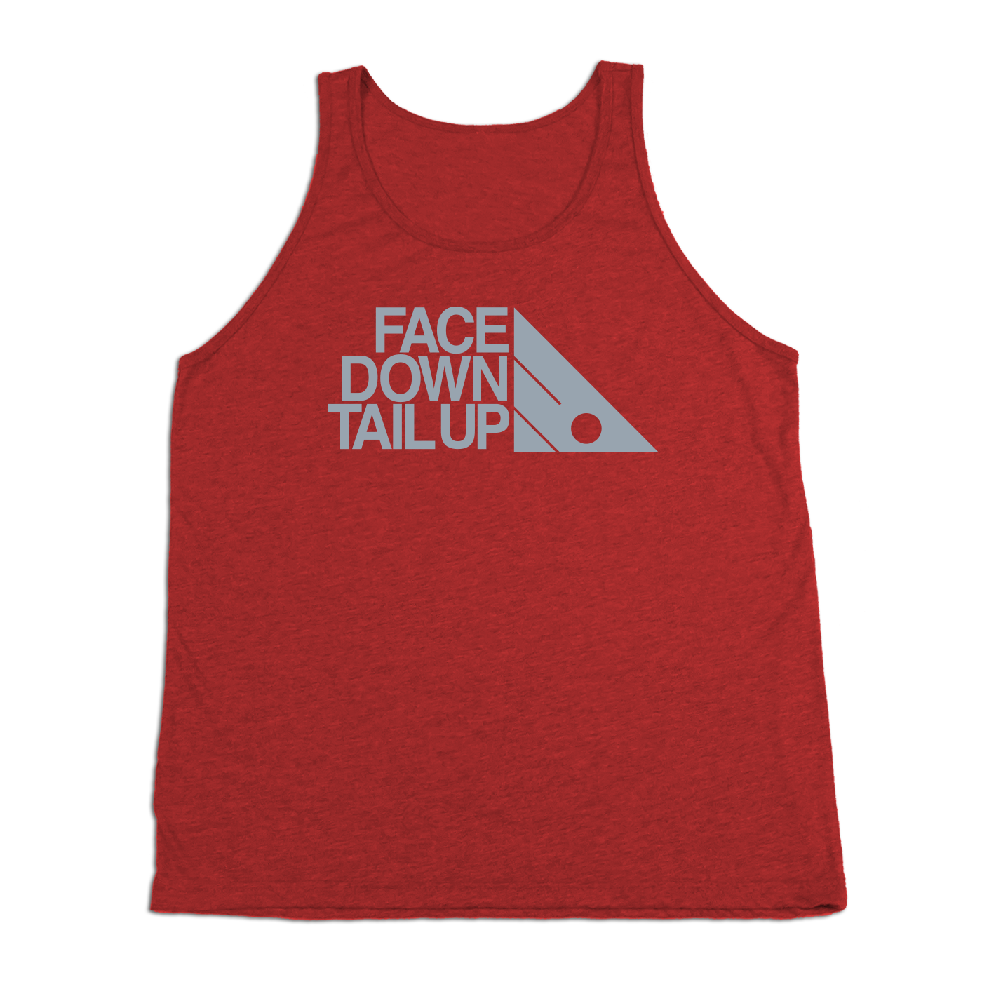 #FACEDOWNTAILUP TriBlend Tank Top - Gray Print