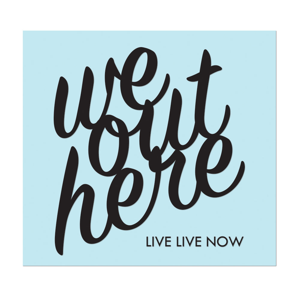 #WEOUTHERE - 6" Black Decal - Hat Mount for GoPro