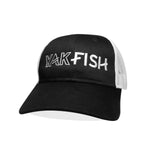 #YAKFISH Mesh Hat - Black/White Curved Bill - Hat Mount for GoPro