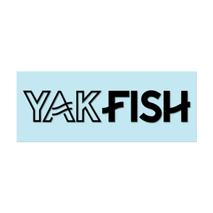 #YAKFISH Logo - 6" Black Decal - Hat Mount for GoPro